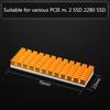 Aluminum Cooling Heat Sink Thermal Pads Heat Dissipation Radiator Thickness 6mm for M.2 Sata PCI-E NVME M2 SSD Heatsink