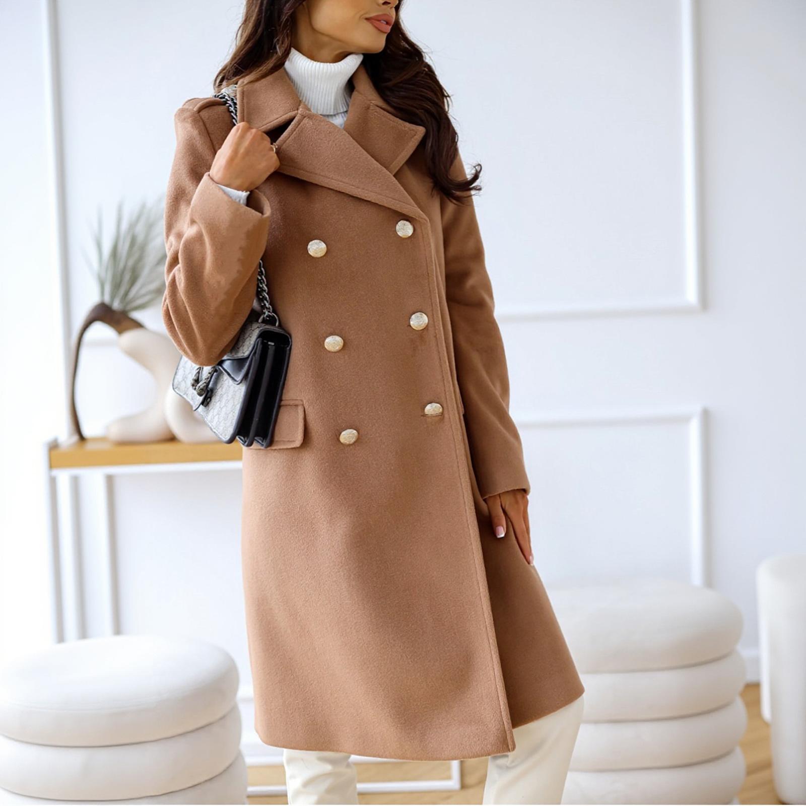 

Женская модная куртка Повседневный однотонный кардиган с длинными рукавами Худи Длинное пальто M хаки