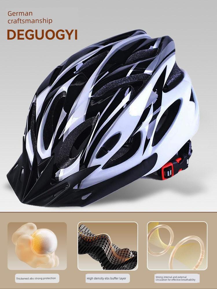 Yu Zhaolin's Premium Bicycle Helmet with Integrated Goggles, One-Piece Riding Helmet for Men and Women, Mountain and Road Safety Helmet