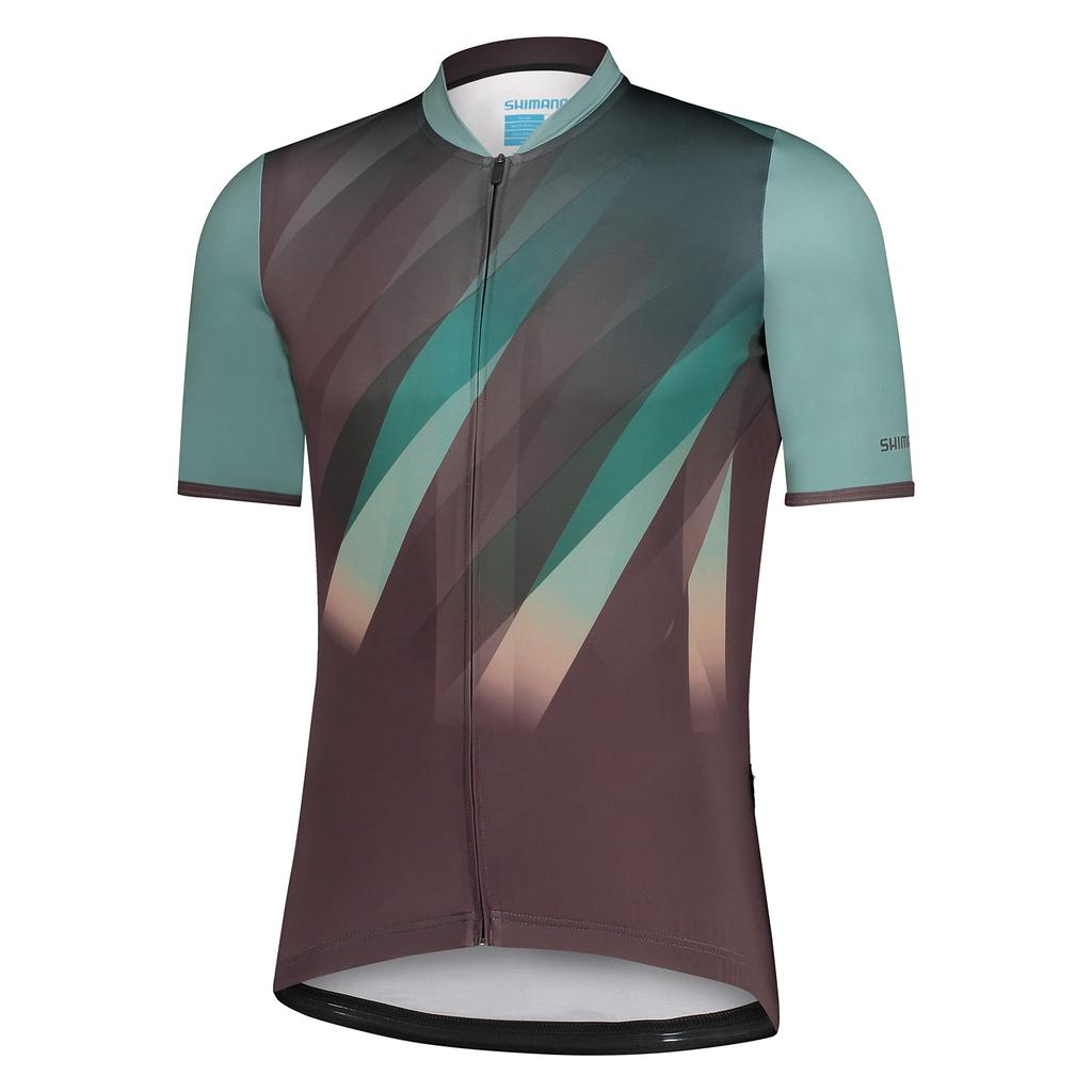 SHIMANO Cycling Jersey KITA Zip Jersey 2023 Model Green M Recommended (European Size) Height 172-178cm