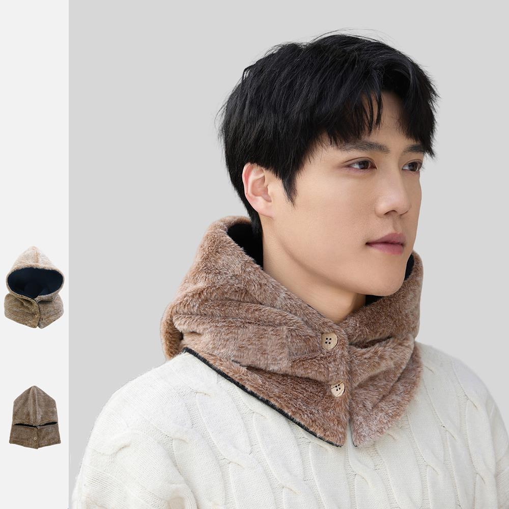 Plush Women's Head Hood Bonnet Unisex Balaclava Woman Scarf Cap Coldproof Hood Beanie Cap Outdoor Ear Protection Pullover Hat