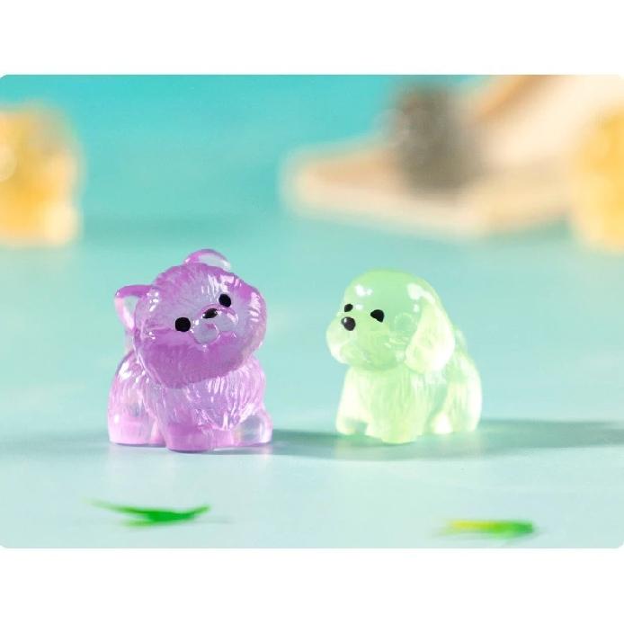 24/48pcs Mini Luminous Figures Puppy Miniature Decor Glow At Night Dog Dolls DIY Fairy Garden Landscape Ornament Accessories