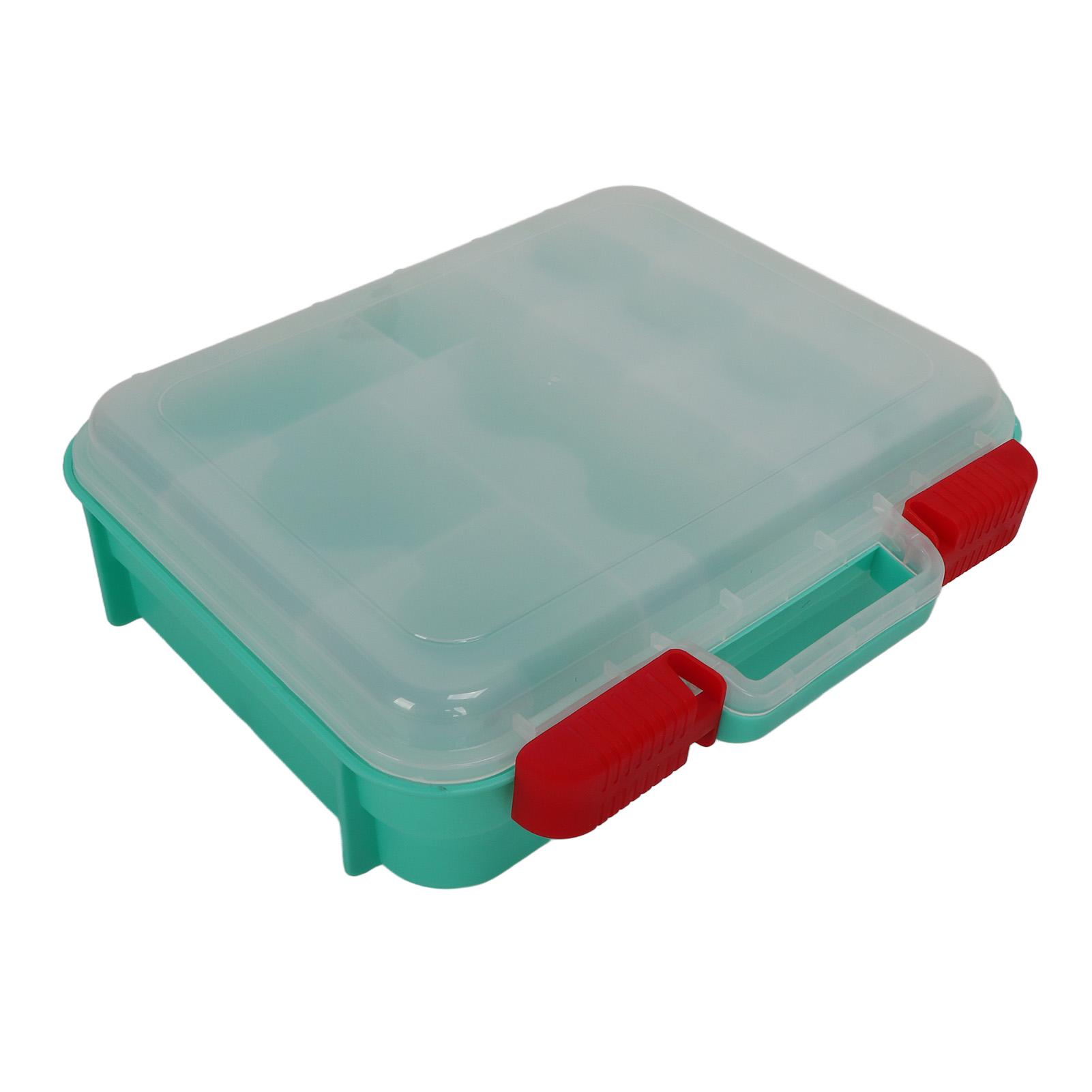 

Medicine Emergency Box Portable 2 Layers Transparent Emergency Storage Box with Handle for Family School
