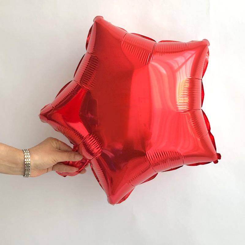 10inch Five-pointed Star Heart Foil Balloons White Black Pentagram  Balloon Kids Toy Wedding Birthday Party Decoration