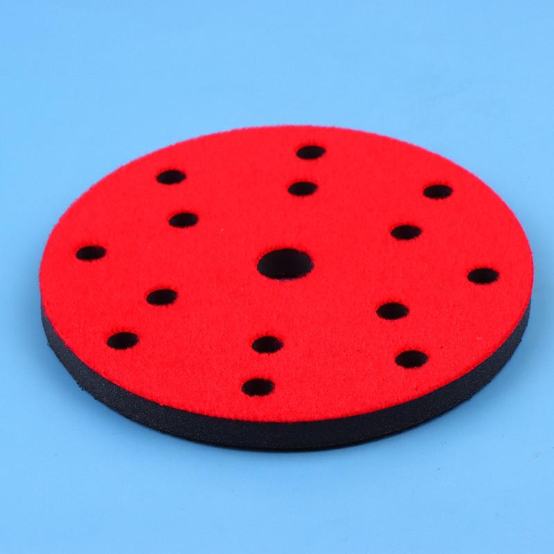 6Inch 15 Holes Pneumatic Dry Grinding Head Sponge Buffer Pad Dry Grinding Machine Soft Pad Self-Adhesive Grinding Machine Tray P