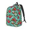 Beautiful Highly Stylized Strawberry With Flowers Pattern Backpack Hot Sale Daypack BookBag School Bag Shoulder Bags Men Women