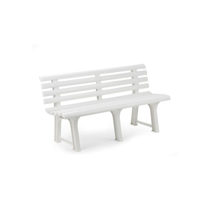 Banc De Jardin Couleur: Blanc 145x49x74cm Modèle: Orchidea Ipae Progarden