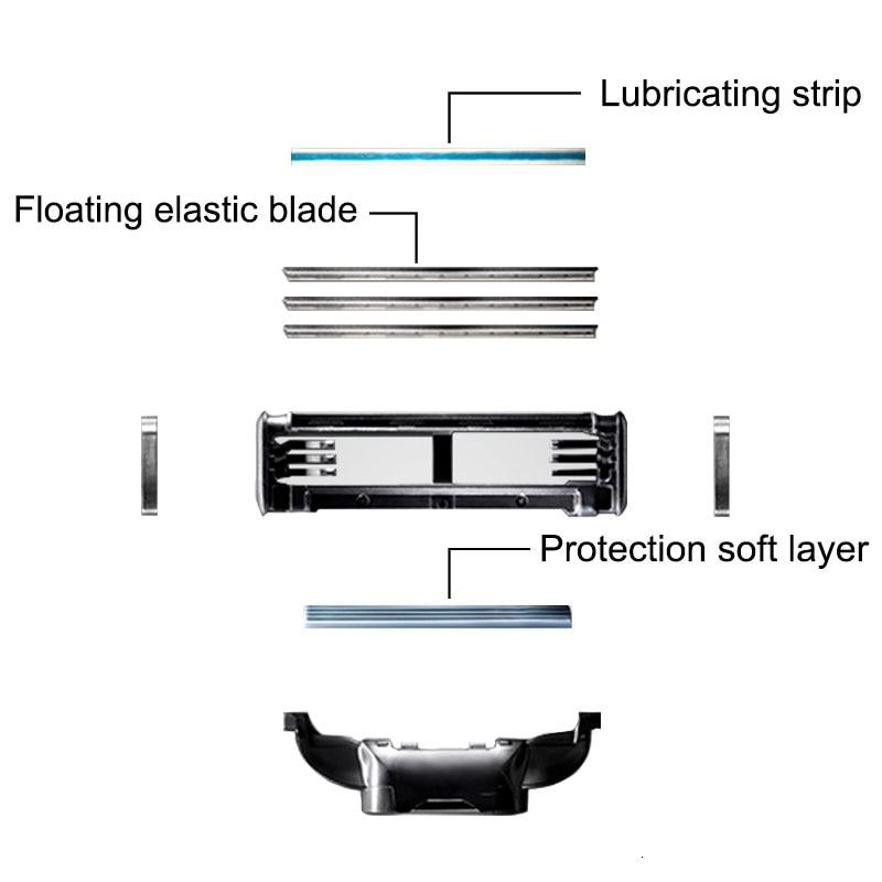 New 8 Pcs Blade Men Shaving Cassettes Shaving Mache 3 Replaceable Razor Blades