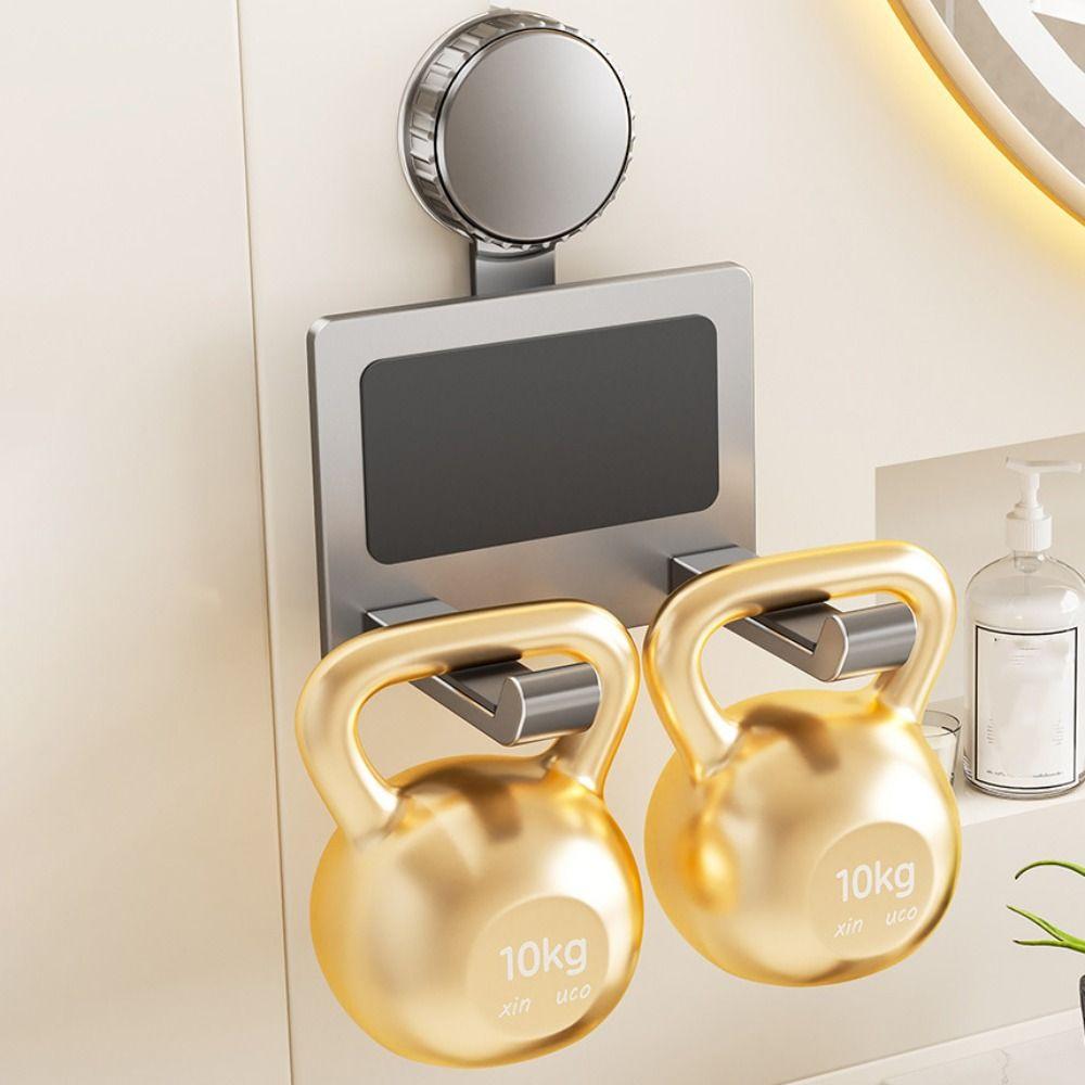 Punch-Free Suction Cup Hair Dryer Holder Aluminum Hair Dryer Organizer Hair Dryer Hanger  Bathroom