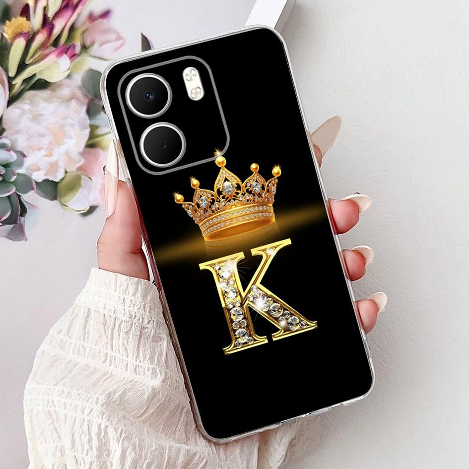 For OPPO A5x 4G Case CPH2725 Cover Luxury Crown Letters Soft Silicone Transparent Phone Cases For OPPO A5x Coque A 5x 2025 Funda