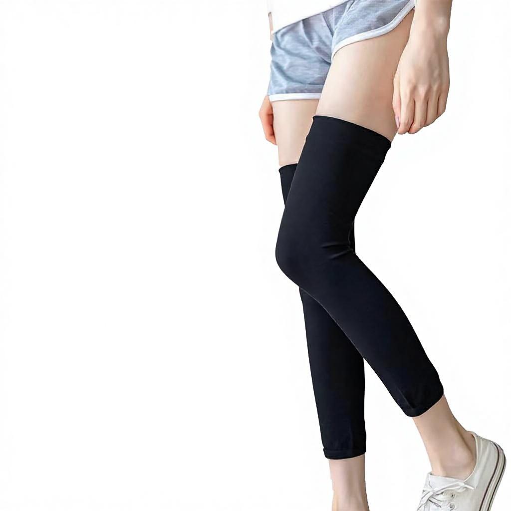 Four Seasons Pure Color Cotton Sports Knitted Breathable Thin Warm Cold-Proof Knee Pads Leg Guards for Elderly Factory