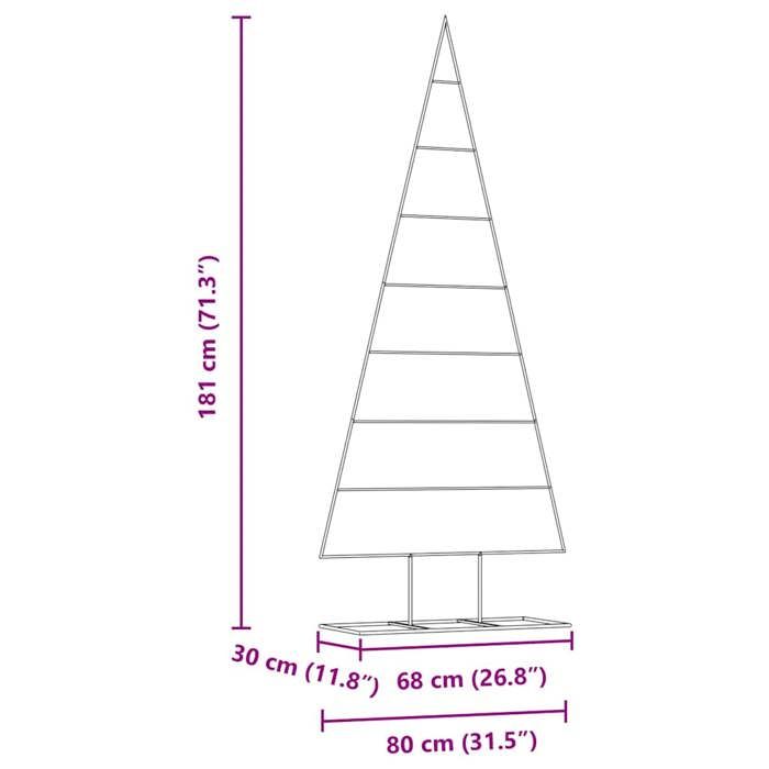 VidaXL Arbre de Noël en métal Doré 180 cm Acier peint par poudre, Arbre de Noël moderne pour salon, déco en acier 42019167
