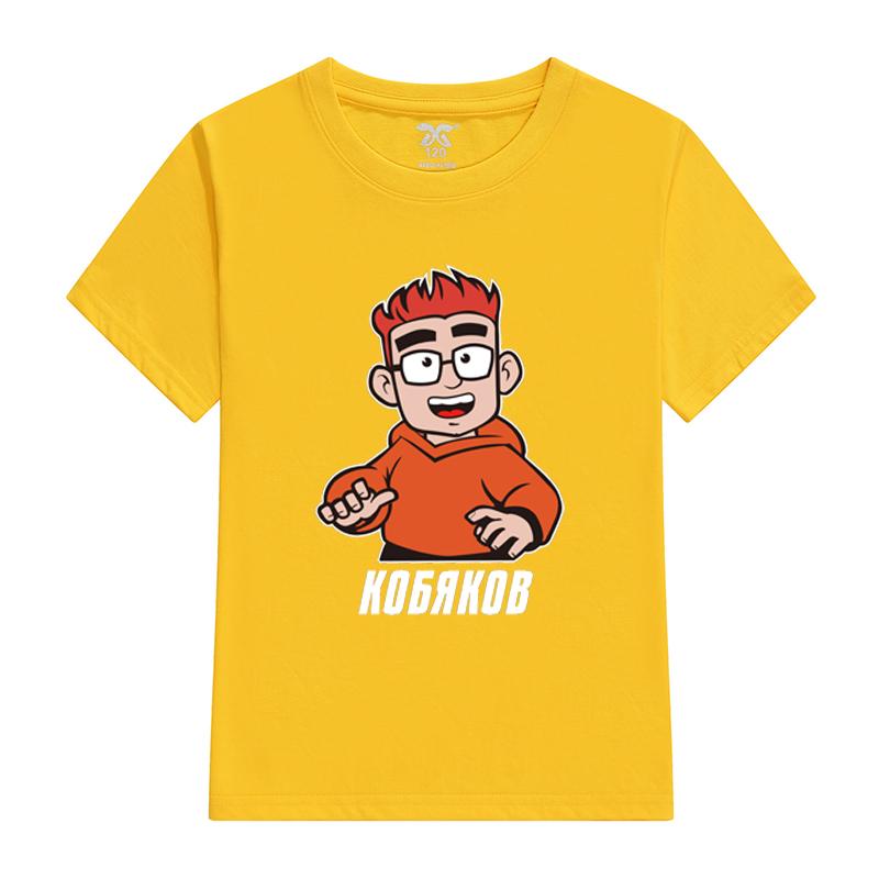 Kinder 100% Baumwoll T-Shirts Merch A4 KOBYAKOV Druck Lässig Familienbekleidungsset Jungen- & Mädchenmode Tops