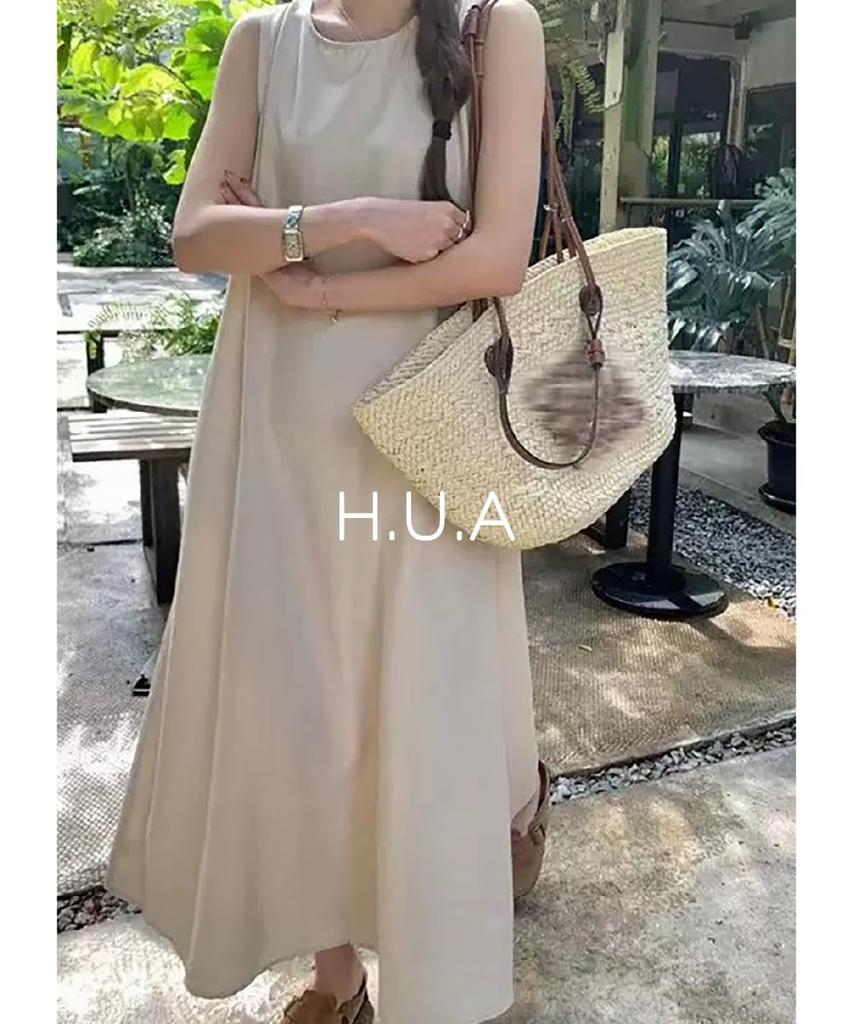 Maxi Long Plus Relaxed Short BG2XL H.U.A Women's Dress, Dress, Size, Fit, A-Line Dress, Sleeves, Spring/Summer,