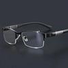 Anti-blue Light Nearsighted Prescription Glasses Men Women Framless Alloy Half Rim Glasses Blue Light Proof Minus 0 To -6.0