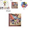 Fournitures de fête d'anniversaire sur le thème vibrant de Naruto Ninja, y compris des banderoles et des décorations de gâteau