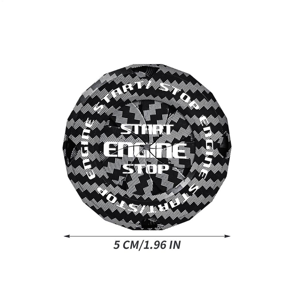 Start Stop Button Cover Carbon Fiber Decal Car Start Button Scratch Protection Cover For Drivers Enthusiasts Auto Detailers
