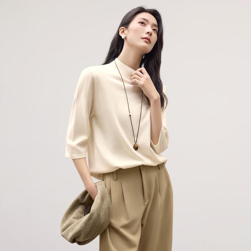 IHIMI Women's Half-High Neck Knit Top