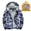 Men's Zip Up Hoodie Camouflage Heavyweight Winter Sweatshirt Fleece Sherpa Lined Warm Jacket
