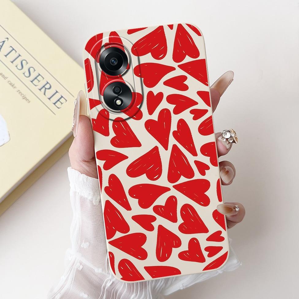 For Oppo A58 4G Case CPH2577 Silicone Cute Cat Fashion Butterfly Flower Love Painted Shockproof Cover For Oppo A58 4G Phone Case