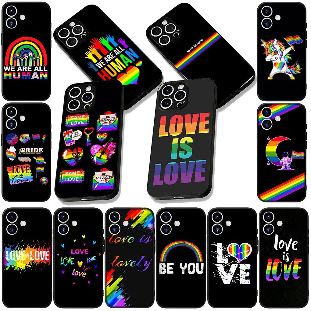 Silicone Cover for Xiaomi Redmi 15 9A 9C NFC 7A 9T Note 9 8 7 8T 15c A5 4G 5G Phone Case Love Is Love Rainbow LGBT Gay Lesbian