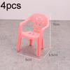 4Pcs Mini Support Miniature Items Armchair Plastic Backrest Chairs For 1/6 Dollhouse Accessories Doll Furniture Children'S Gifts