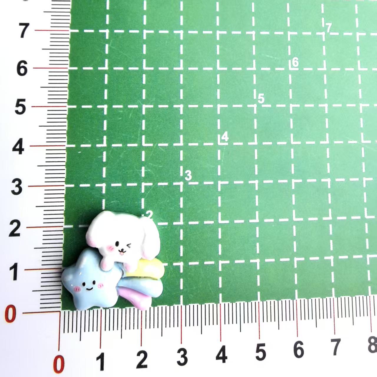 Fairy Tale Carousel Animal Resin Hair Clip: Moon, Stars, Rainbow, Rabbit, Puppy, Bear Small Clip звезда