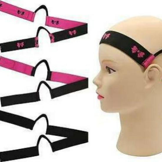 Velvet Bow Elastic Wig Headband Adjustment Strap