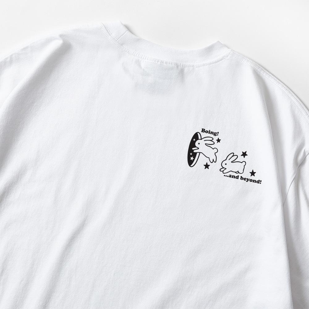 Seupeullaesikodeu White Short Sleeve T-Shirt - Beyond Star Rabbit