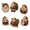 DIY Refrigerator Magnets 6Pcs Faux Pearl Painting Fridge Magnet, Santa Snowman Stocking Tree Office Decorative Gingerbread Snowflake Handmade