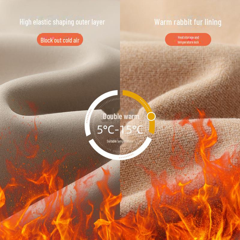 Plüsch-Leggings für Damen: 2024 Verdickte Lammfell-Baumwollhose für Herbst und Winter.