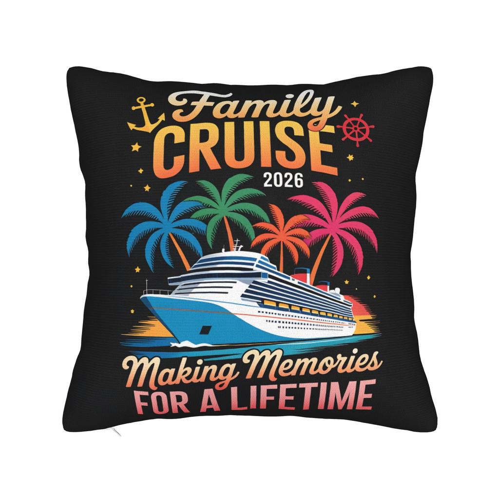 Family Cruise Pillow Cover Morden Pillow Case For Sofa Home Decoration Comfy Pillowcases Gift