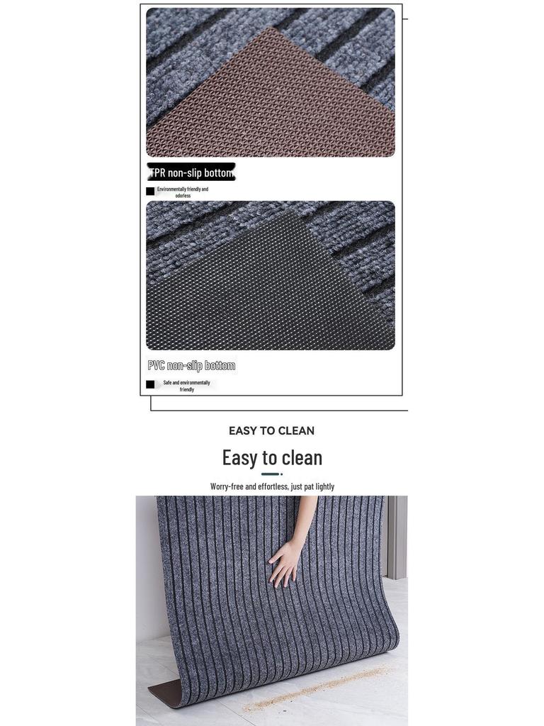 Water-Absorbing Anti-Slip Entrance Mat - Indoor Doormat for Kitchen & Entryway Dust Removal