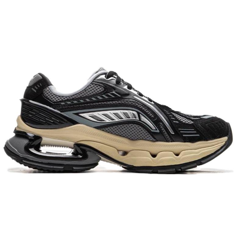 Li Ning Lijun BOW Comfortable Breathable Shock Absorbing Durable Low Top Casual Shoes Men Casual Shoes Black Gray AZGU149-1