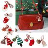 Artisanal Santa Key Chain Adornment Charming Keychain Hand Knitted Christmas Key Accessory Quality Alloy Detailing