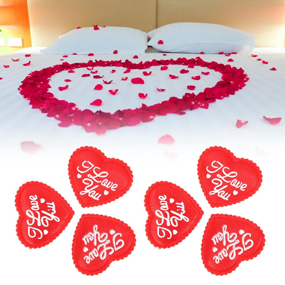 

Пакет 100 шт. Полиэстеровая губка в форме сердца Декор День святого Валентина Свадебная вечеринка Украшение Орнамент(красный ) красный