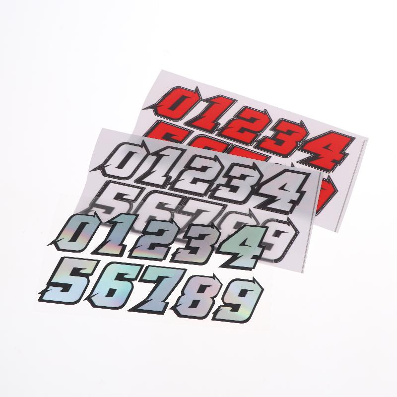 Creative Number Scooter Stickers Waterproof Diy For Motorbike Fuel Tank Front Fairing Side Panels Vinyl Decals Decor