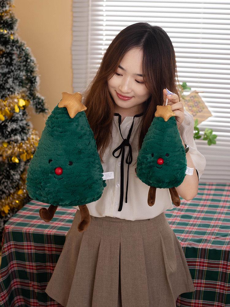 Cute Christmas Cushion Plush Toy: Tree, Cookie Man, Gift Box Doll