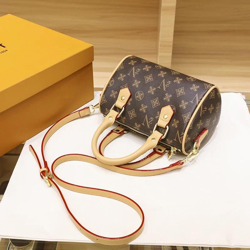 Geantă de mână Boston cu imprimeu retro versatilă pentru femei o geantă de umăr