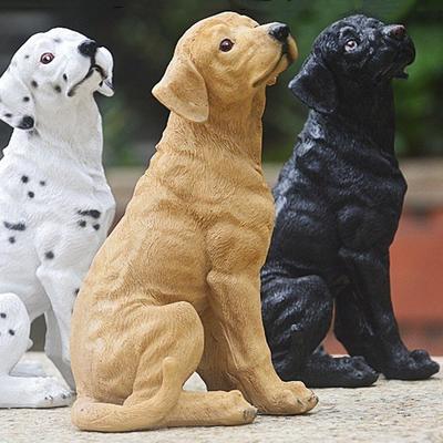 Car Decoration Cute Small Dog Statue Handmade Decorative Mini Dog Figurine Resin Crafts Puppy Statue Home Office Desk Decoration