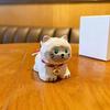 Nordic Style Resin Cat Figurine With Bell For Home Office Decor And Gift Giving