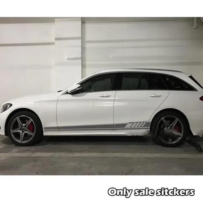 1 Pair Universal Striped Car Side Body Sticker Car Stickers Exterior Decoration