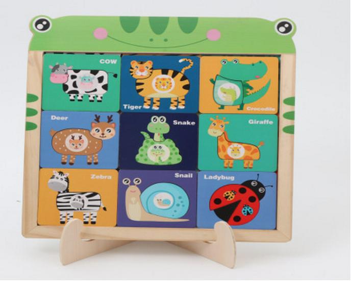 Seven-Layer Wooden Rainbow Stacking Tower - Early Education Toy for Infants