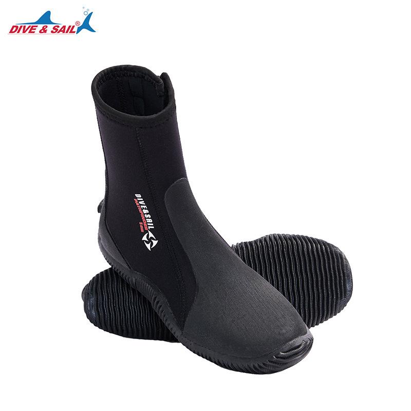 Unisex 5mm High-Top Diving Boots: Non-Slip, Puncture-Resistant Snorkeling, Surfing, and Canyoneering Shoes