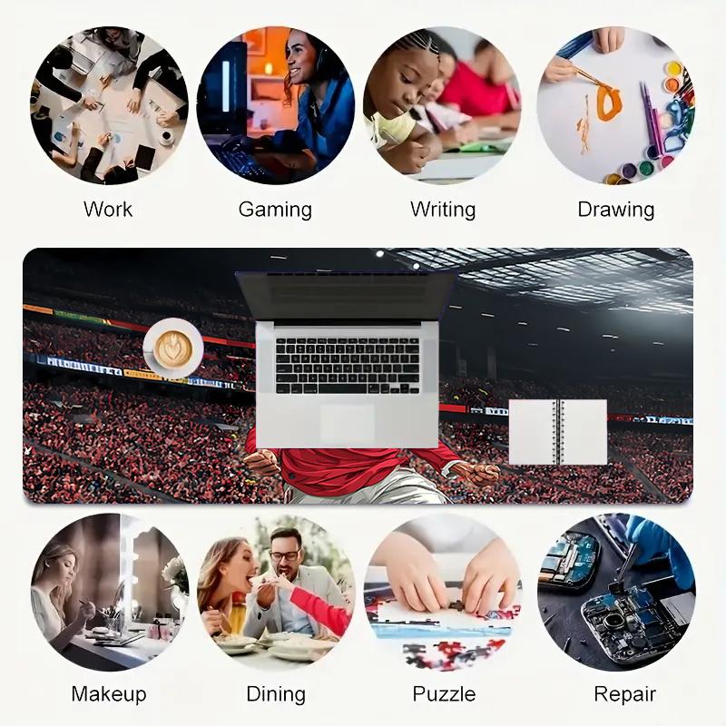1Pc Victory Celebration Moment Gaming Mouse Pad Keyboard Desk Mat Non-slip Rubber Lock Edge Waterproof Computer Mousepad for Office Home Decor S133