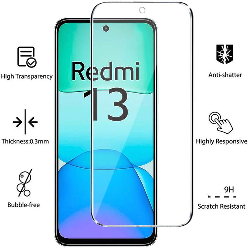 2PCS Screen Protector Für Redmi 14C 13 Hinweis 14 13 Pro 4G 5G 12 Pro + 12s gehärtetem Glas Für Redmi 13C 12C 12 POCO C65 F6 M6 X6 Pro A1 A2 + Plus A3 A3X