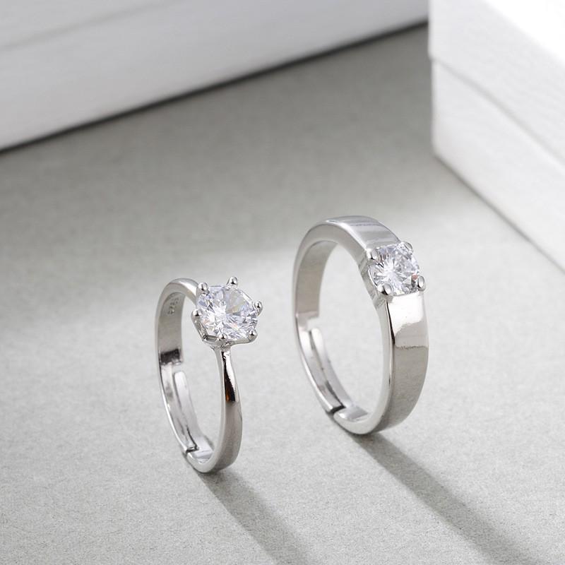 European-American Zircon Open Ring: Elegant, High-End Fashion Jewelry for Women