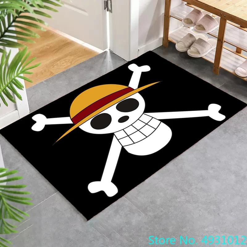 Creative 3D Cartoon Carpet  Anime One Piece Ace Anime Print Living Room Bedroom Decoration Rug Children Anti Slip Crawling Mat