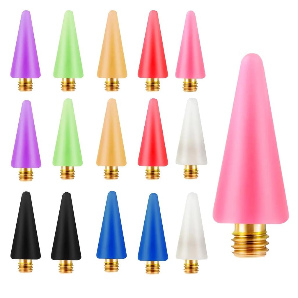 16/21 Stück Nagel Strass Aufheber Ersatz Wachskopfspitzen Strass Aufheber Werkzeug Wachsspitze für Nagel Punktierstift