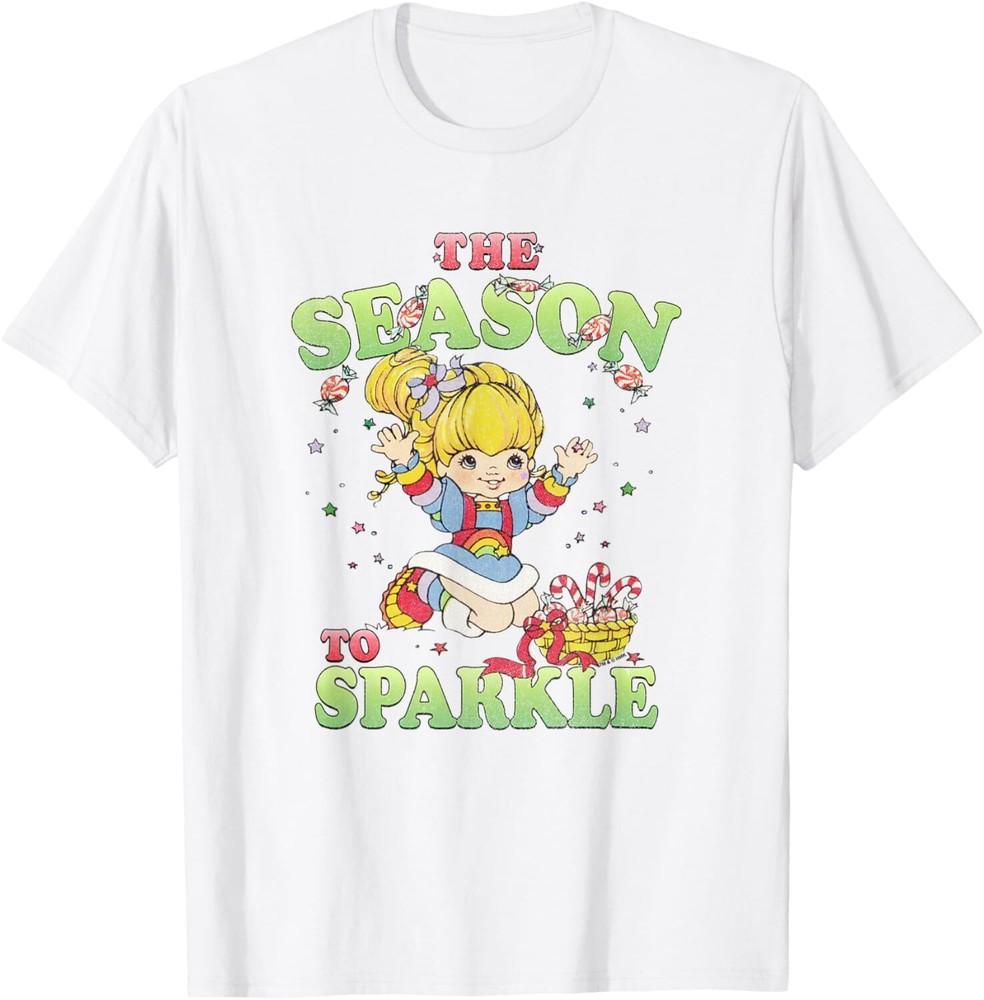 Rainbow Brite Christmas The Season To Sparkle Candy Portrait T-Shirt Unisex T-Shirt XXXL